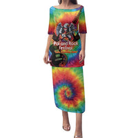Rock Festival Poland Family Matching Puletasi and Hawaiian Shirt Polska Eagle Mascot Tie Dye Vibes - Wonder Print Shop
