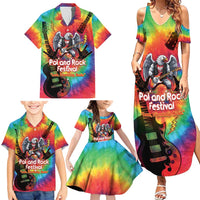 Rock Festival Poland Family Matching Summer Maxi Dress and Hawaiian Shirt Polska Eagle Mascot Tie Dye Vibes - Wonder Print Shop