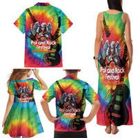 Rock Festival Poland Family Matching Tank Maxi Dress and Hawaiian Shirt Polska Eagle Mascot Tie Dye Vibes - Wonder Print Shop