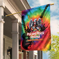 Rock Festival Poland Garden Flag Polska Eagle Mascot Tie Dye Vibes - Wonder Print Shop