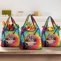Rock Festival Poland Grocery Bag Polska Eagle Mascot Tie Dye Vibes - Wonder Print Shop