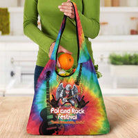 Rock Festival Poland Grocery Bag Polska Eagle Mascot Tie Dye Vibes - Wonder Print Shop