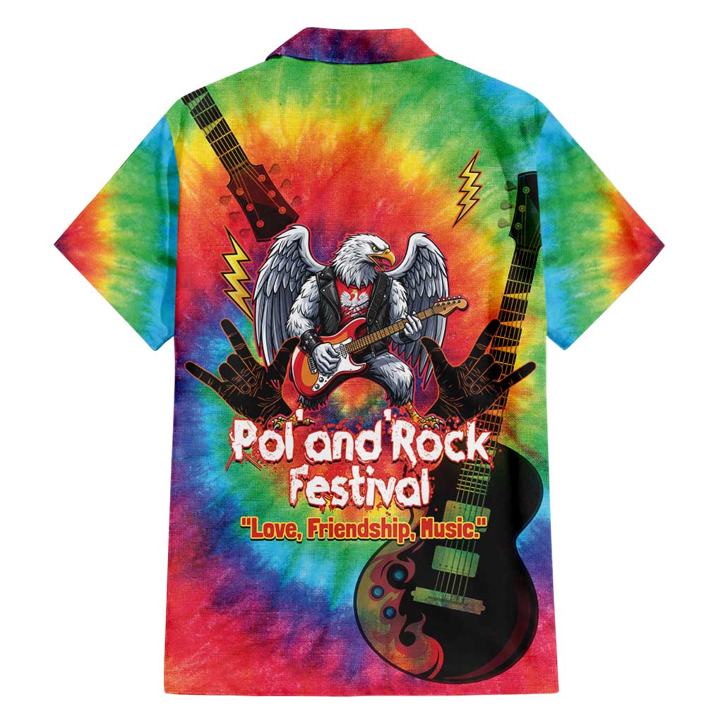 Rock Festival Poland Hawaiian Shirt Polska Eagle Mascot Tie Dye Vibes - Wonder Print Shop
