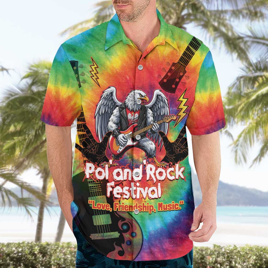Rock Festival Poland Hawaiian Shirt Polska Eagle Mascot Tie Dye Vibes - Wonder Print Shop
