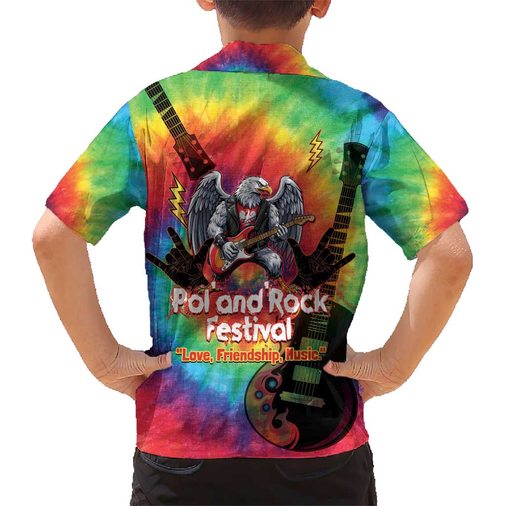 Rock Festival Poland Hawaiian Shirt Polska Eagle Mascot Tie Dye Vibes - Wonder Print Shop