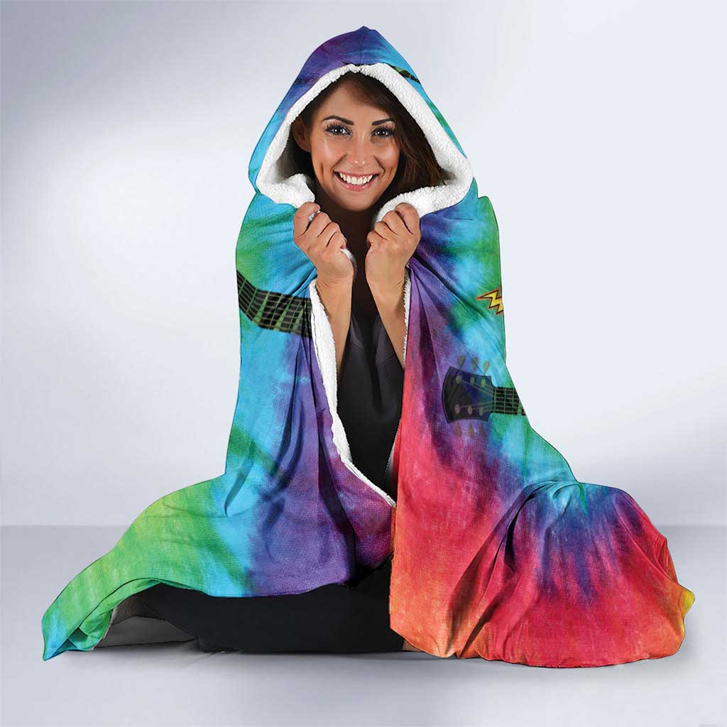 Rock Festival Poland Hooded Blanket Polska Eagle Mascot Tie Dye Vibes - Wonder Print Shop