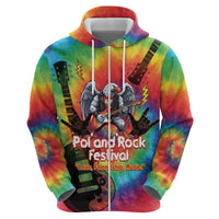 Rock Festival Poland Hoodie Polska Eagle Mascot Tie Dye Vibes - Wonder Print Shop