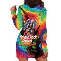 Rock Festival Poland Hoodie Dress Polska Eagle Mascot Tie Dye Vibes - Wonder Print Shop