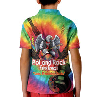 Rock Festival Poland Kid Polo Shirt Polska Eagle Mascot Tie Dye Vibes - Wonder Print Shop