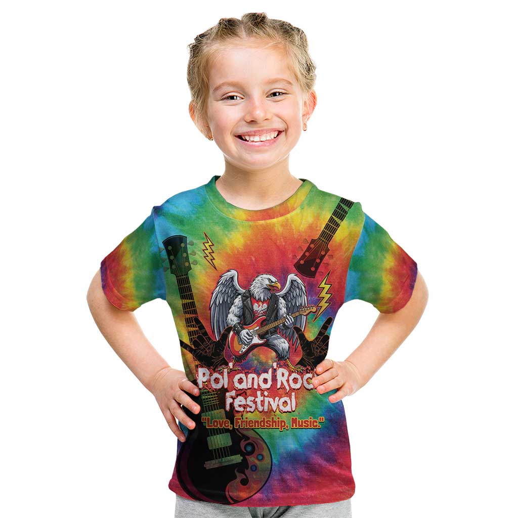 Rock Festival Poland Kid T Shirt Polska Eagle Mascot Tie Dye Vibes - Wonder Print Shop
