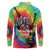 Rock Festival Poland Long Sleeve Polo Shirt Polska Eagle Mascot Tie Dye Vibes - Wonder Print Shop