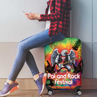 Rock Festival Poland Luggage Cover Polska Eagle Mascot Tie Dye Vibes - Wonder Print Shop