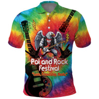 Rock Festival Poland Polo Shirt Polska Eagle Mascot Tie Dye Vibes - Wonder Print Shop