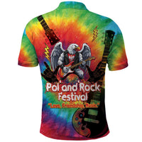 Rock Festival Poland Polo Shirt Polska Eagle Mascot Tie Dye Vibes - Wonder Print Shop
