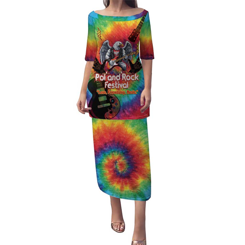 Rock Festival Poland Puletasi Polska Eagle Mascot Tie Dye Vibes - Wonder Print Shop