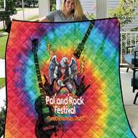 Rock Festival Poland Quilt Polska Eagle Mascot Tie Dye Vibes - Wonder Print Shop