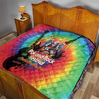 Rock Festival Poland Quilt Polska Eagle Mascot Tie Dye Vibes - Wonder Print Shop