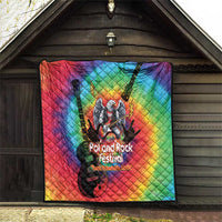 Rock Festival Poland Quilt Polska Eagle Mascot Tie Dye Vibes - Wonder Print Shop