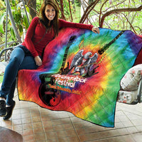 Rock Festival Poland Quilt Polska Eagle Mascot Tie Dye Vibes - Wonder Print Shop