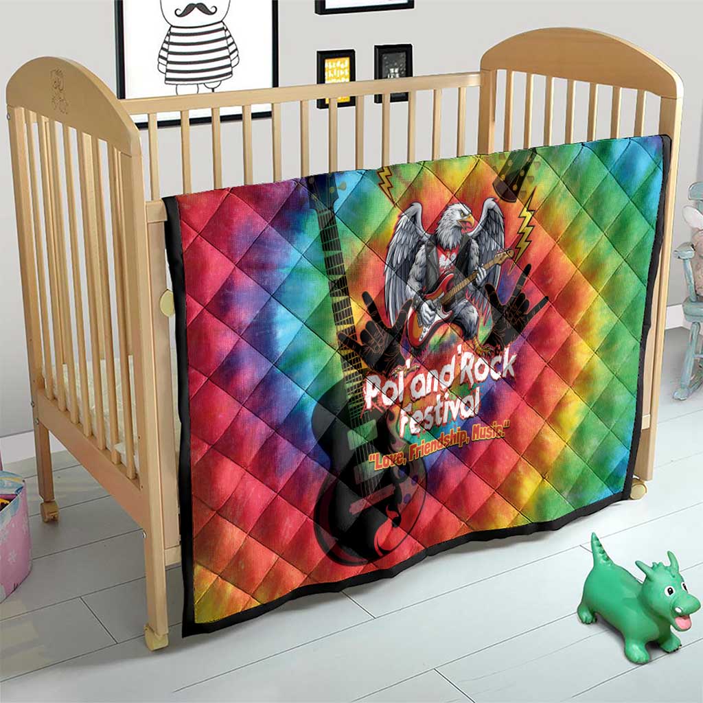Rock Festival Poland Quilt Polska Eagle Mascot Tie Dye Vibes - Wonder Print Shop