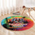 Rock Festival Poland Round Carpet Polska Eagle Mascot Tie Dye Vibes - Wonder Print Shop