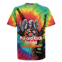 Rock Festival Poland Rugby Jersey Polska Eagle Mascot Tie Dye Vibes - Wonder Print Shop