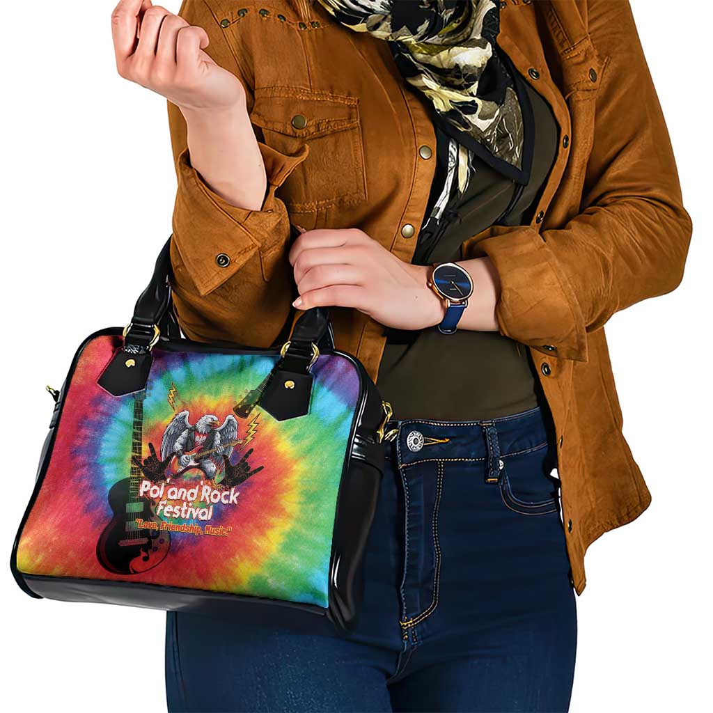 Rock Festival Poland Shoulder Handbag Polska Eagle Mascot Tie Dye Vibes - Wonder Print Shop