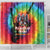 Rock Festival Poland Shower Curtain Polska Eagle Mascot Tie Dye Vibes - Wonder Print Shop