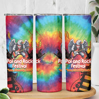 Rock Festival Poland Skinny Tumbler Polska Eagle Mascot Tie Dye Vibes - Wonder Print Shop