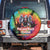 Rock Festival Poland Spare Tire Cover Polska Eagle Mascot Tie Dye Vibes - Wonder Print Shop