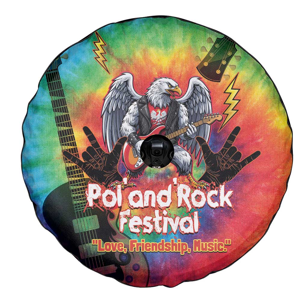 Rock Festival Poland Spare Tire Cover Polska Eagle Mascot Tie Dye Vibes - Wonder Print Shop
