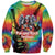 Rock Festival Poland Sweatshirt Polska Eagle Mascot Tie Dye Vibes - Wonder Print Shop