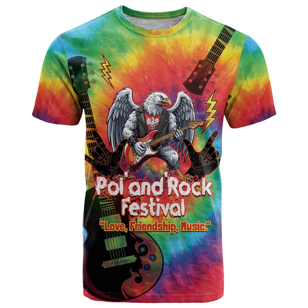Rock Festival Poland T Shirt Polska Eagle Mascot Tie Dye Vibes - Wonder Print Shop
