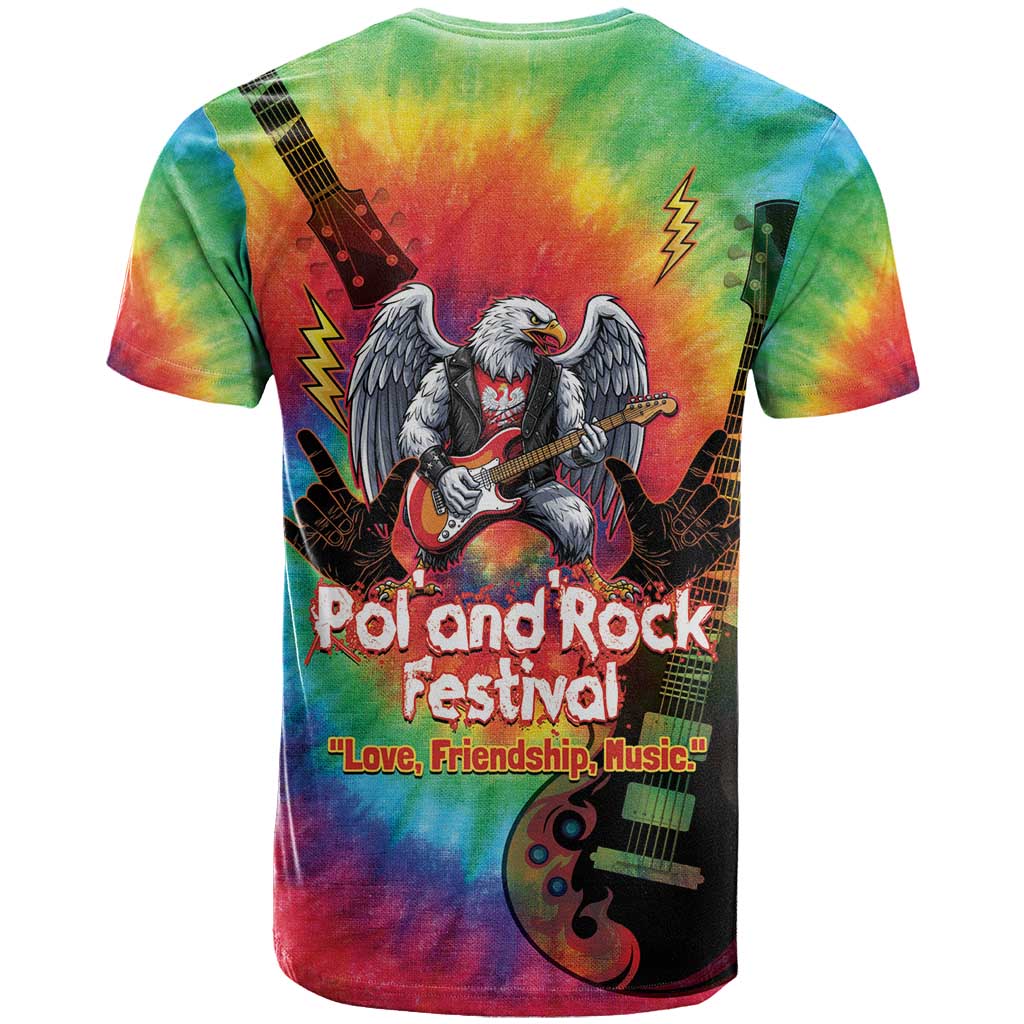 Rock Festival Poland T Shirt Polska Eagle Mascot Tie Dye Vibes - Wonder Print Shop