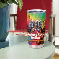 Rock Festival Poland Tumbler Cup Polska Eagle Mascot Tie Dye Vibes - Wonder Print Shop