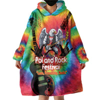 Rock Festival Poland Wearable Blanket Hoodie Polska Eagle Mascot Tie Dye Vibes - Wonder Print Shop
