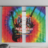 Rock Festival Poland Window Curtain Polska Eagle Mascot Tie Dye Vibes - Wonder Print Shop