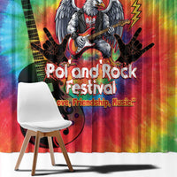 Rock Festival Poland Window Curtain Polska Eagle Mascot Tie Dye Vibes - Wonder Print Shop