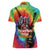 Rock Festival Poland Women Polo Shirt Polska Eagle Mascot Tie Dye Vibes - Wonder Print Shop