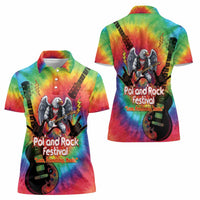 Rock Festival Poland Women Polo Shirt Polska Eagle Mascot Tie Dye Vibes - Wonder Print Shop