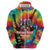 Rock Festival Poland Zip Hoodie Polska Eagle Mascot Tie Dye Vibes - Wonder Print Shop