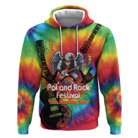 Rock Festival Poland Zip Hoodie Polska Eagle Mascot Tie Dye Vibes - Wonder Print Shop