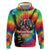 Rock Festival Poland Zip Hoodie Polska Eagle Mascot Tie Dye Vibes - Wonder Print Shop