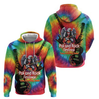 Rock Festival Poland Zip Hoodie Polska Eagle Mascot Tie Dye Vibes - Wonder Print Shop