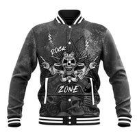Live Love Rock Skull Baseball Jacket Retro Grunge Style - Wonder Print Shop