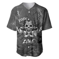 Live Love Rock Skull Baseball Jersey Retro Grunge Style - Wonder Print Shop