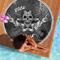 Live Love Rock Skull Beach Blanket Retro Grunge Style - Wonder Print Shop