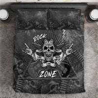Live Love Rock Skull Bedding Set Retro Grunge Style - Wonder Print Shop