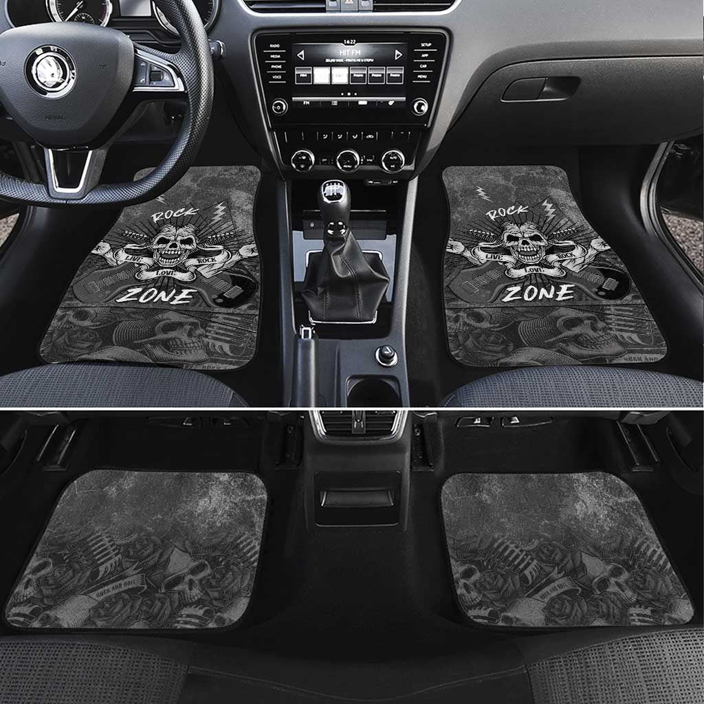 Live Love Rock Skull Car Mats Retro Grunge Style - Wonder Print Shop
