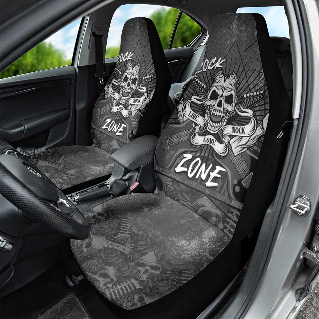 Live Love Rock Skull Car Seat Cover Retro Grunge Style - Wonder Print Shop